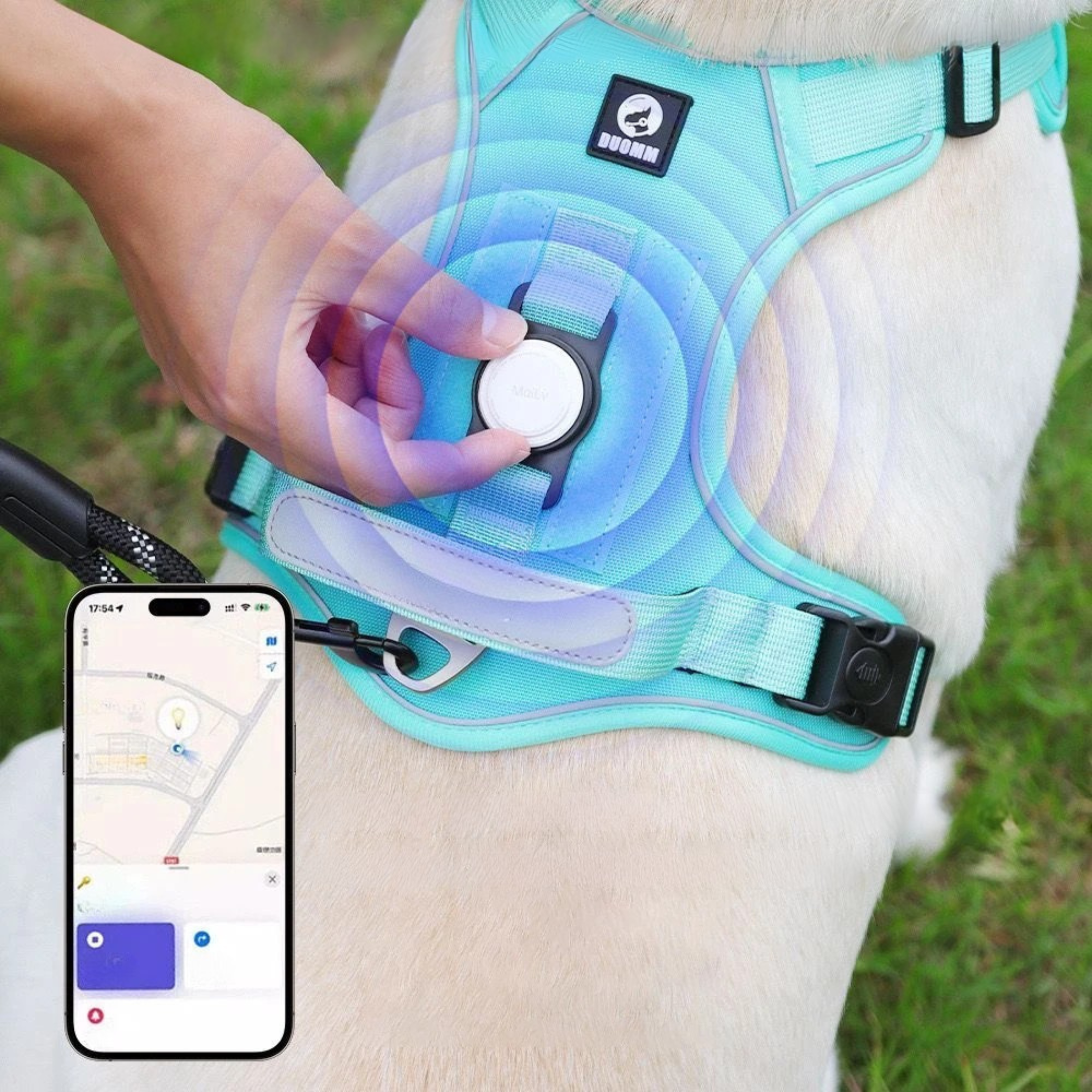Reflective Harness with Airtag Holder